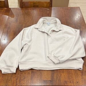 Better Together Slightly Oversized Slightly Cropped Cream Sweater